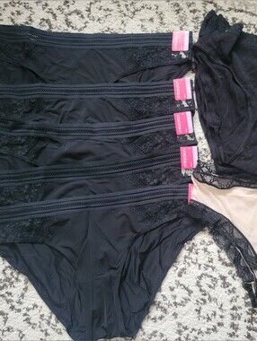 ✨️NEW ✨️Black Lace Bikini Hipsters - Lot Of  9 Women Panties Underwear XL(15/16)